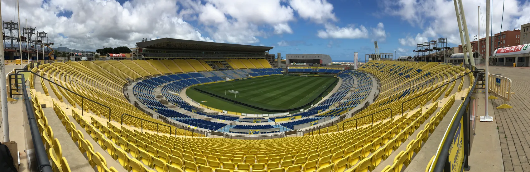 Vue panoramique de l'Estadio de Gran Canaria, à Las Palmas, en août 2021.