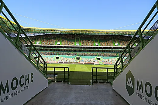 Les tribunes en mosaïque de l'Estádio José-Alvalade.