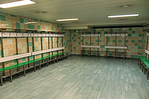 Le couloir des vestiaires de l'Estádio José-Alvalade.