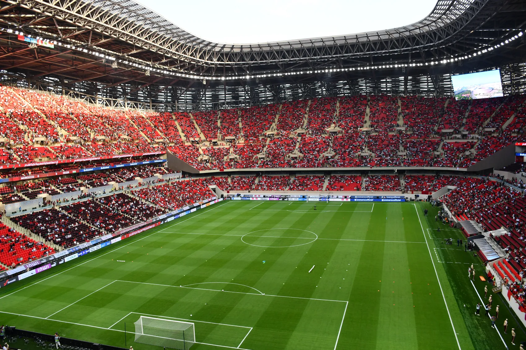 Le Stade Prince Moulay-Abdallah de Rabat lors de Maroc-Niger, éliminatoire de la Coupe du monde 2026, en septembre 2025, quelques jours après sa réouverture.