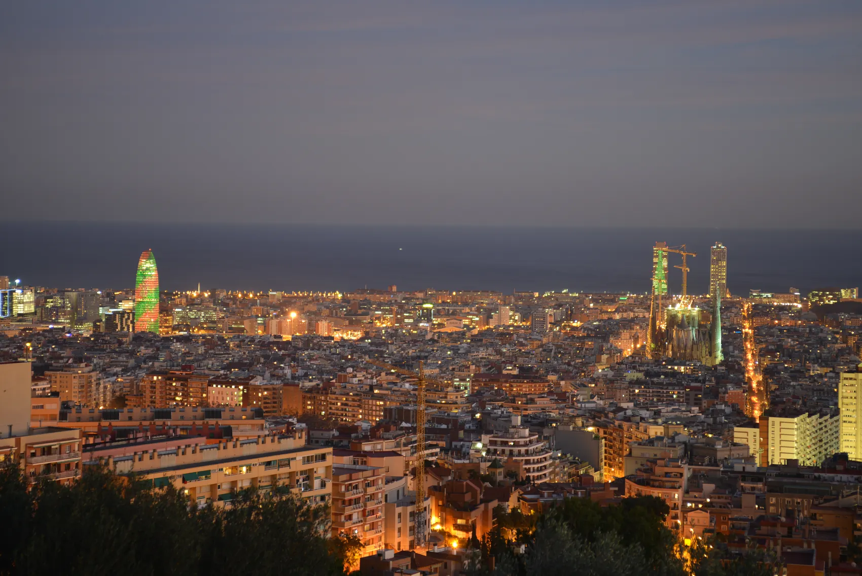 Barcelone vue depuis El Carmel, en décembre 2012.