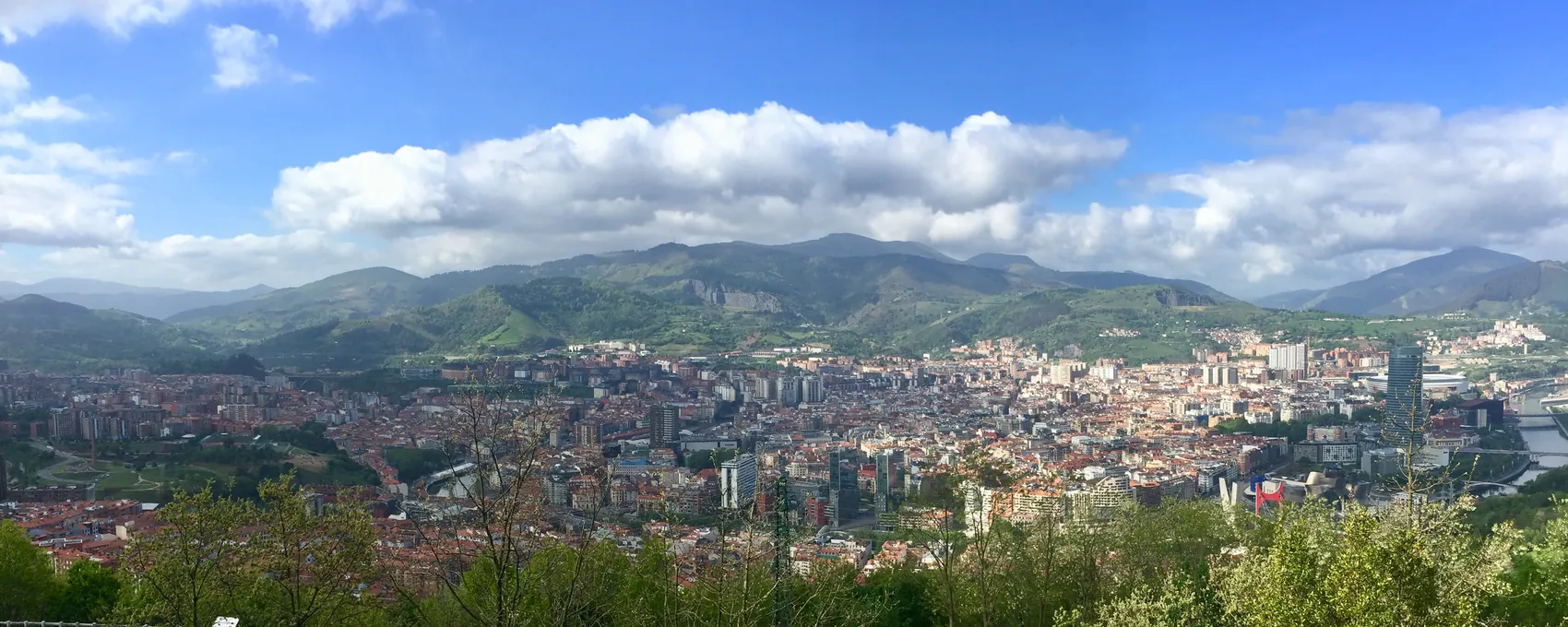 Bilbao vue du mont Artxanda, en avril 2019.