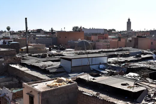 Les toits de la médina de Marrakech, en février 2020.