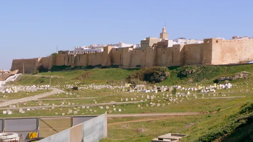 Les murailles de la kasbah des Oudayas, côté océan, en novembre 2009.